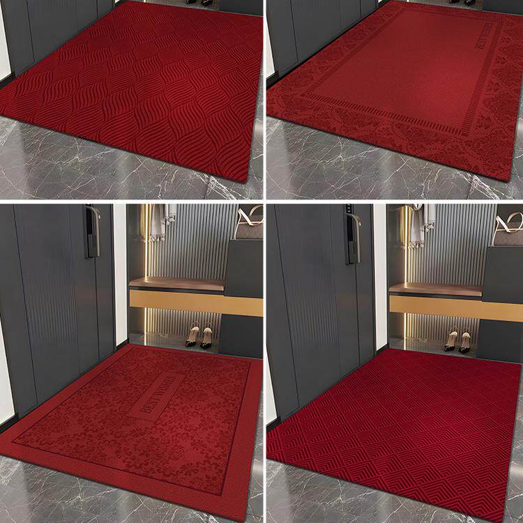 1-year warranty on first-line manufacturer's no-wash fiber su red doormat
