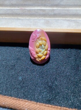 天然盐源玛瑙吊坠牡丹玫瑰毛衣挂件唯美俏色精雕女款