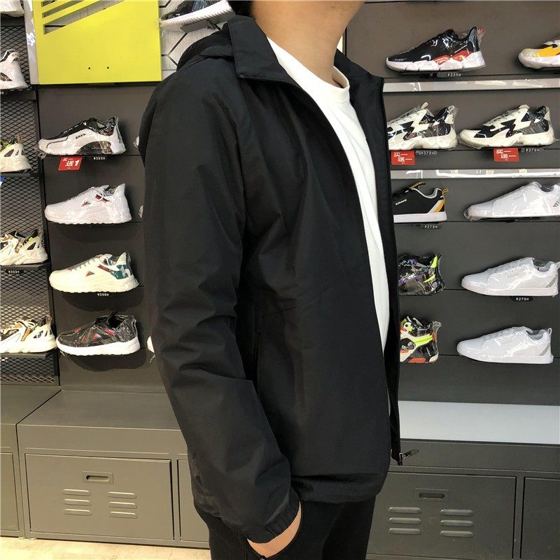 鸿星尔克男装2022秋季新款透气带帽运动外套休闲防风夹克时尚风衣,淘宝优惠券,粉丝福利购,淘宝优惠卷