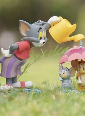 可爱治愈系猫和老鼠情侣礼物摆件