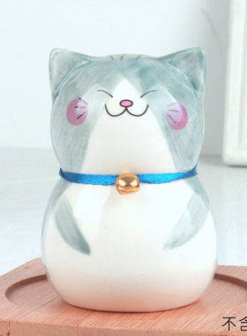 纵有疾风起同款陶瓷小猫桌面摆件