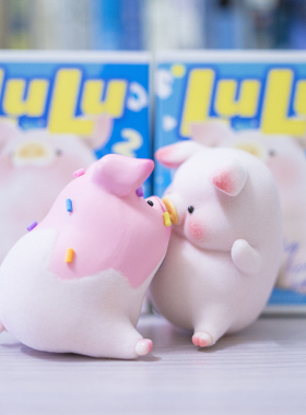 可爱卡通lulu猪猪二代毛绒小猪