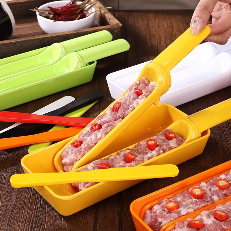 密胺塑料虾滑模具特色酒店火锅店创意竹筒肉丸子制作器鱼滑装盘器,淘宝优惠券,粉丝福利购,淘宝优惠卷