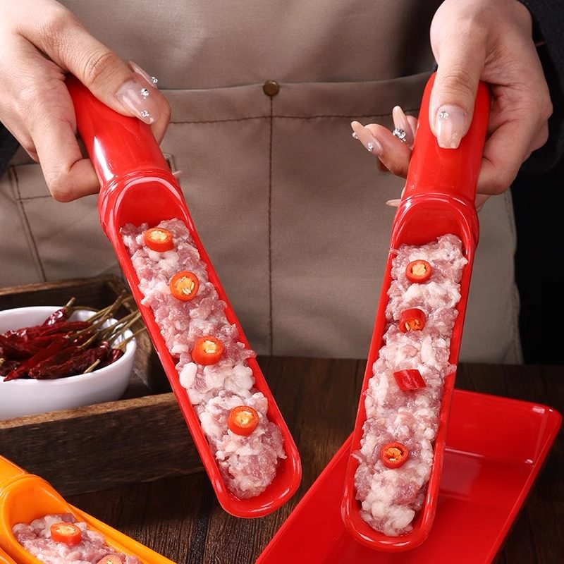 密胺塑料虾滑模具特色酒店火锅店创意竹筒肉丸子制作器鱼滑装盘器,淘宝优惠券,粉丝福利购,淘宝优惠卷