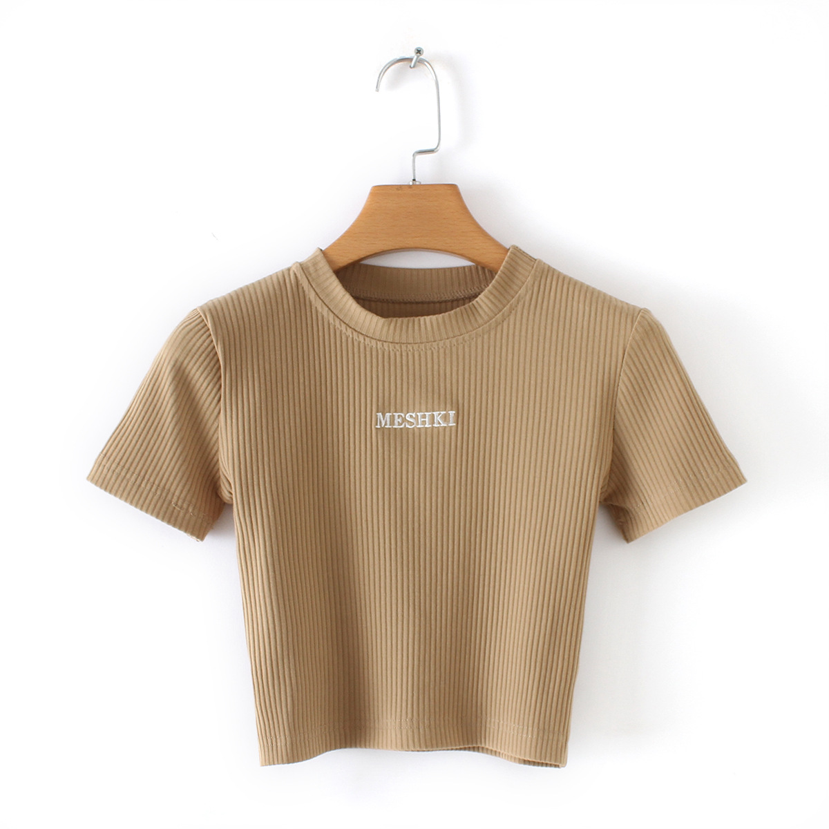 Shirt T Top Crop Basic Soild Sleeve Short Casual Womens 2019 Shirt T Top Crop Basic Soild Sleeve Short Casual Womens 2019