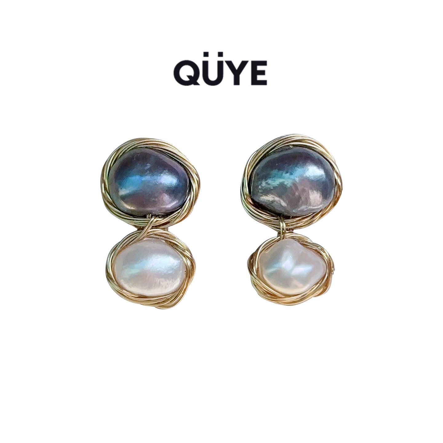 复古风高级感铂金灰巴洛克异形天然淡水真珍珠耳钉纯银耳环耳坠女,淘宝优惠券,粉丝福利购,淘宝优惠卷