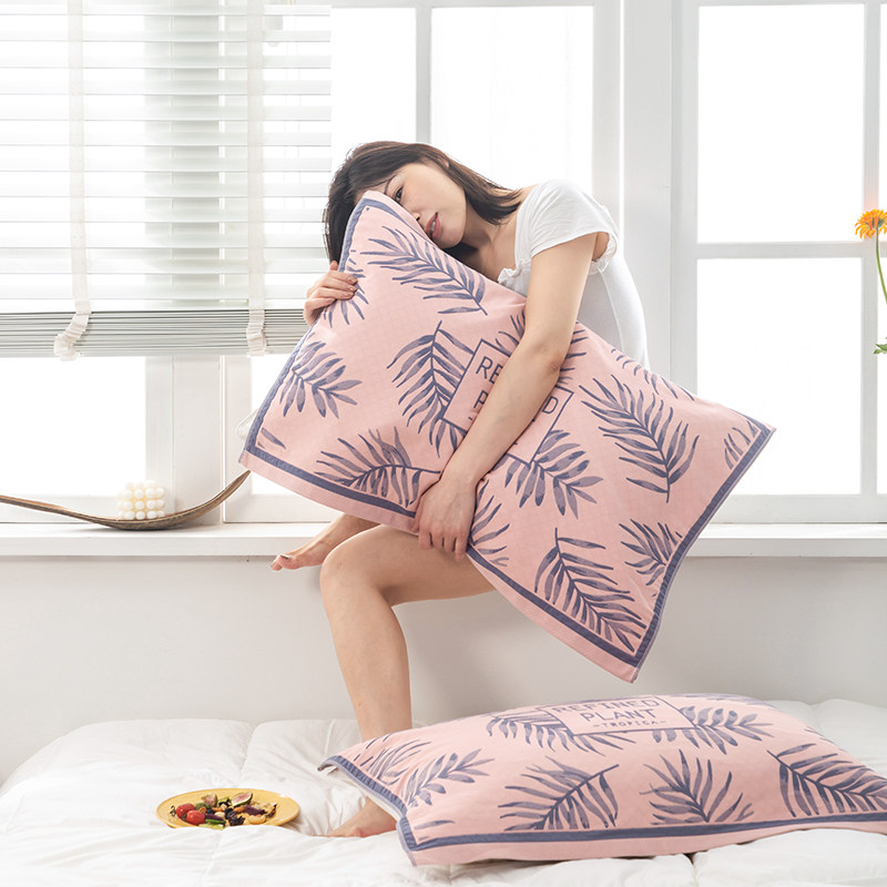 高密纯棉纱布枕巾一对装加大厚简约情侣单人学生成人枕头盖巾防滑,淘宝优惠券,粉丝福利购,淘宝优惠卷