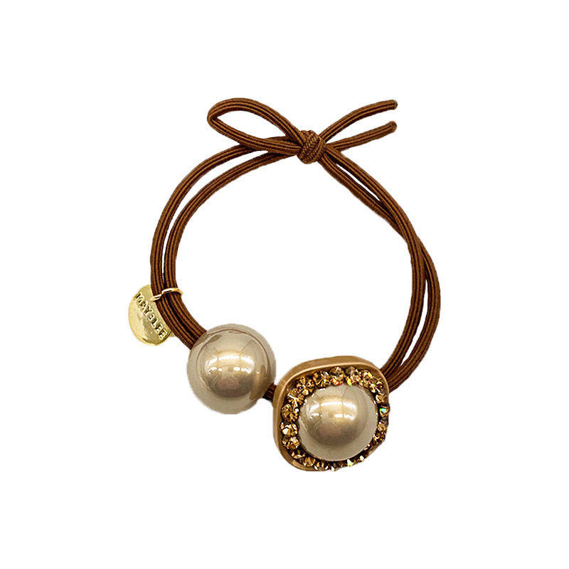 韩国东大门珍珠新款简约ins水钻发绳网红同款高档丸子头头绳发饰,淘宝优惠券,粉丝福利购,淘宝优惠卷