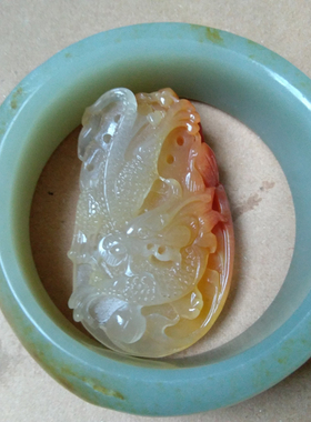 已结缘勿念和田玉籽料青白玉偏鸭蛋清色59MM超宽版平安随形手镯