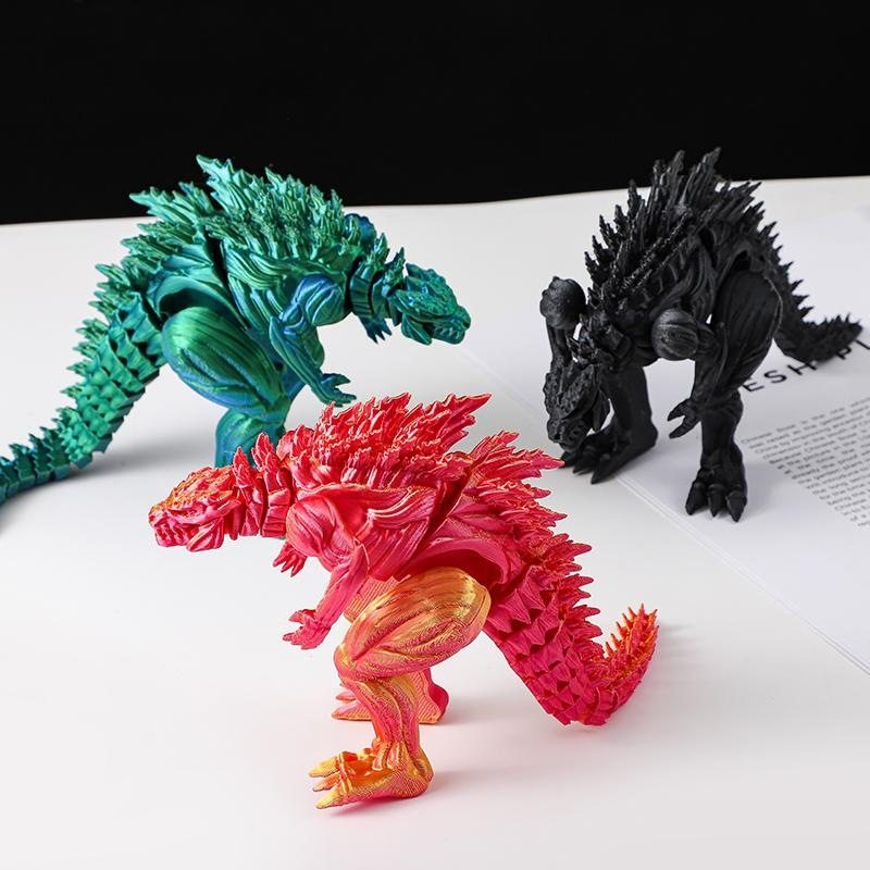 3d打印肌肉哥斯拉玩具水晶关节飞龙翼龙模型活动翅膀摆件礼物装饰,淘宝优惠券,粉丝福利购,淘宝优惠卷