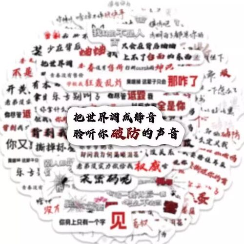 55张怼人文字贴纸权威语录抽象创意装饰手账手机电脑杯子diy贴画 - 图2