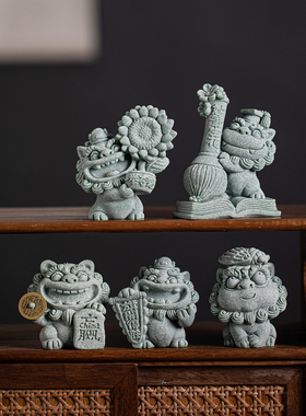 招财貔貅茶宠摆件可爱小狮子礼物