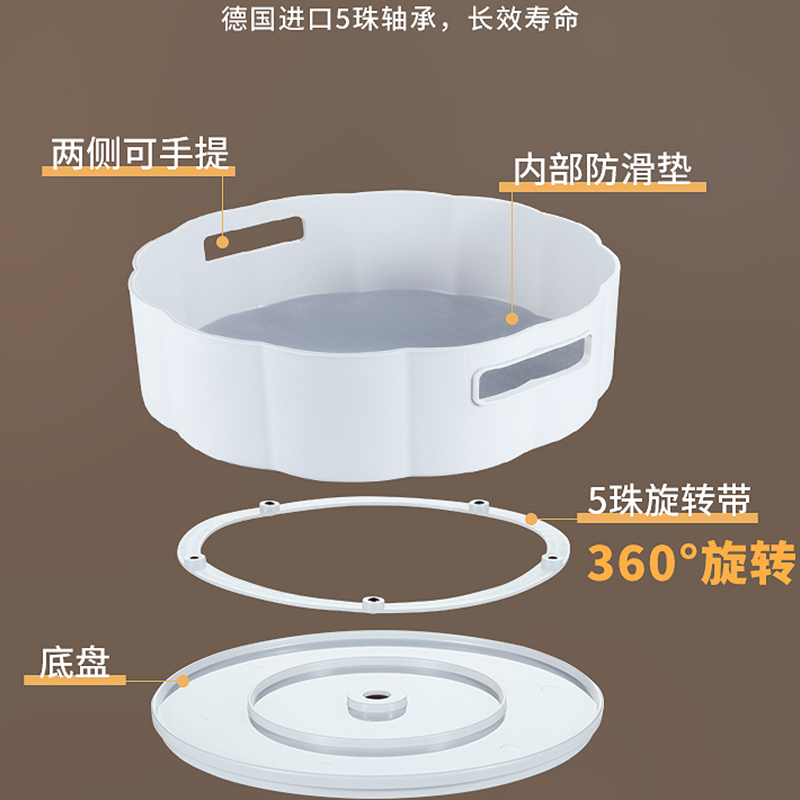 可旋转置物架厨房专用调味料橱柜收纳多层神器省空间多功能台面 - 图0