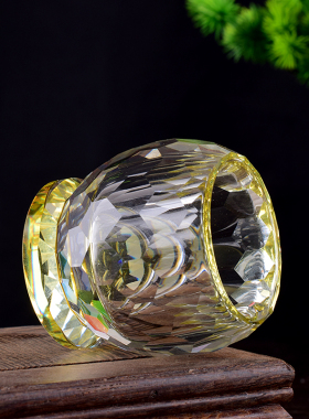 人造水晶玻璃供佛水杯贡财神酒杯