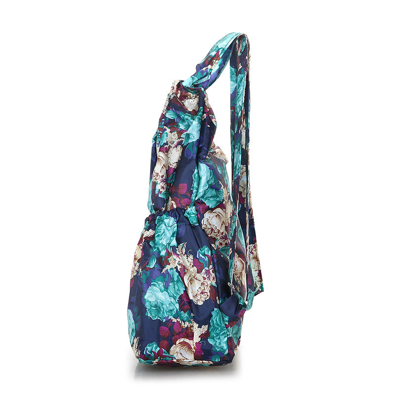 大容量防水背包女抽绳束口袋花布包中老年双肩包买菜购物袋方便袋,淘宝优惠券,粉丝福利购,淘宝优惠卷