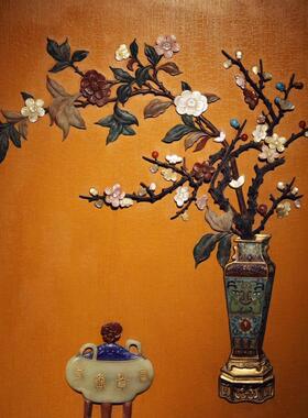 实木血檀仿古中式风壁挂百宝嵌