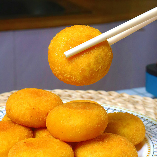 安井豆沙南瓜饼360g*5袋酒店宴会糕点奶黄甜点油炸小吃速冻半成品 - 图1