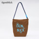 Nordic Moment Funny Duck Embroidered Color Rope Design Bucket Shoulder Bag Women's Large Capacity Travel Crossbody Handbag