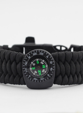 男士复古手工编织潮流新款手链户外野营多功能切割小刀求生手绳