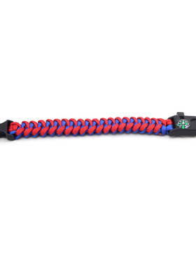 野营热卖七芯伞绳手链 户外探险求生指南针打火棒伞绳编织手环