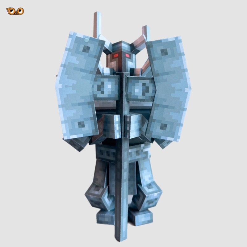 我的世界史蒂夫霜冻红石巨兽钢铁骑士手工diy纸模型手办玩偶玩具,淘宝优惠券,粉丝福利购,淘宝优惠卷