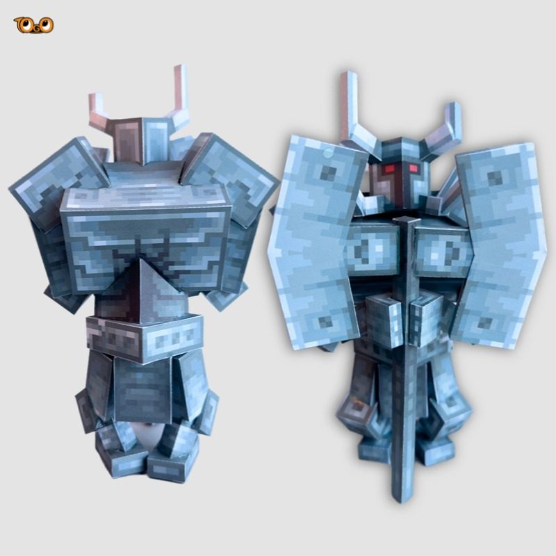 我的世界史蒂夫霜冻红石巨兽钢铁骑士手工diy纸模型手办玩偶玩具,淘宝优惠券,粉丝福利购,淘宝优惠卷