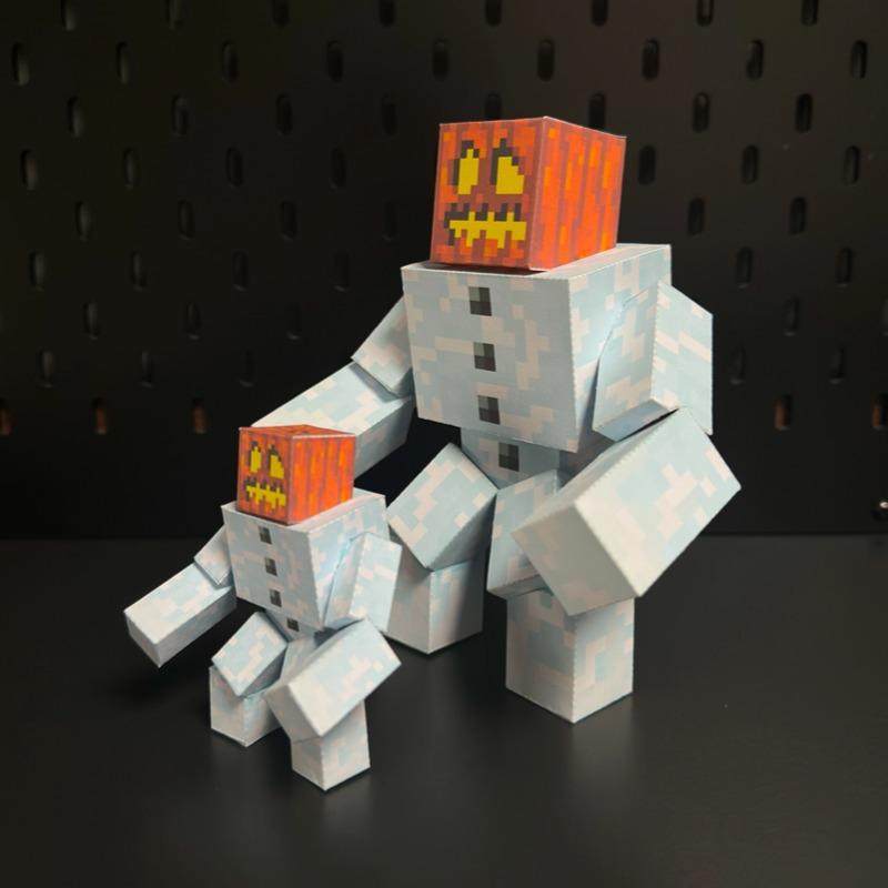 我的世界地下城突变雪傀儡霜冻红石风暴巨兽手工diy纸模型童玩具,淘宝优惠券,粉丝福利购,淘宝优惠卷