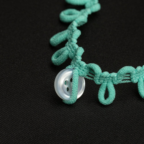 旗袍纽扣松紧弹力绳扣袢后领扣鼻纽扣扣子松紧弹力纽门绳扣眼帽圈 - 图0