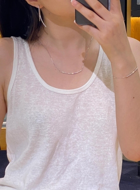 满钻微笑一字线条项链笑脸锁骨链