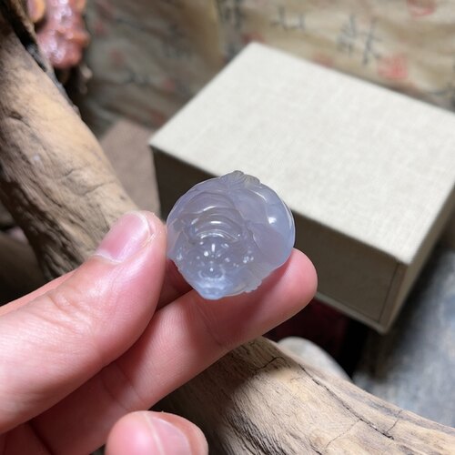 阿拉善冰蓝糖心玛瑙 - 图2