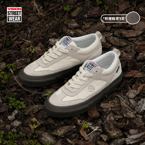 VISION官方 CHOPPER系列经典低帮翻毛皮运动板鞋帆布鞋多色可选 - 图0