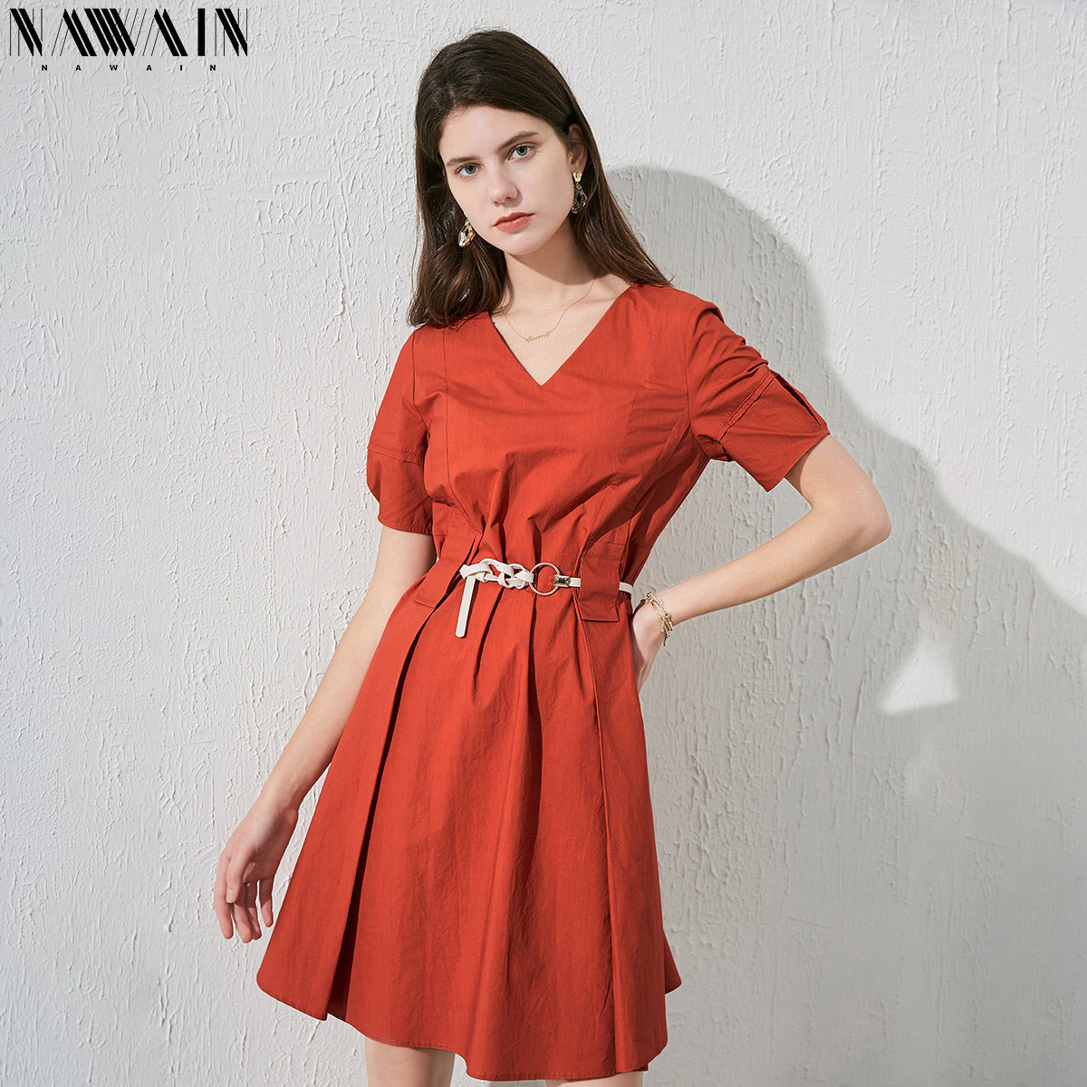  纳纹服饰连衣裙