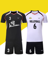 New Qi Volleyball Suit Suit Men And Womens Short Sleeves Pants Loose Speed Dry Fabric Student Competition Training Team Uniform