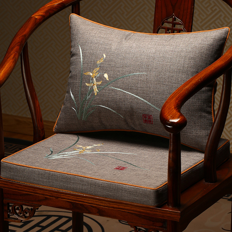 实木椅子坐垫中式红木椅子沙发垫乳胶加厚茶桌椅座垫太师椅圈椅垫
