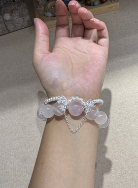 原创粉晶魔盒粉雪幽灵13.7mm+果冻马粉+白贝珠桃花宫廷公主巴洛克