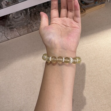 原创净体六芒星巴西柠檬黄水晶11.3mm+透体柠檬黄水爱心【H48】