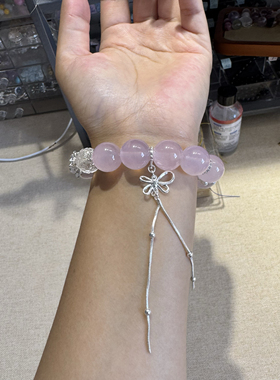 原创半盆雪霜发雪花幽灵六芒星果冻马粉14.5mm白水绣球珠【H213】