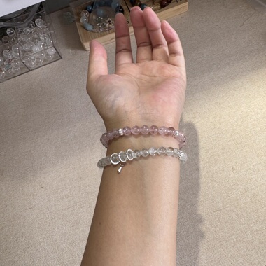 原创星沙绿幽灵魔盒+六芒星黑云母草莓晶绿阿塞6.5m双圈【H38】