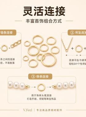 闭口圆环镀18k保色diy配件