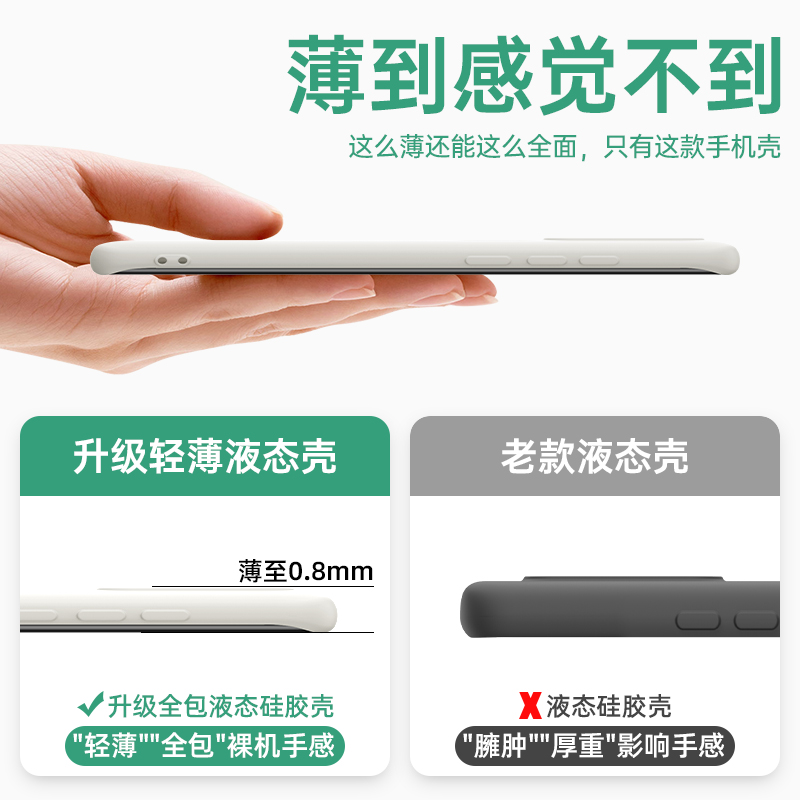 适用于苹果6splus手机壳iPhone6s液态硅胶i6plus套苹果6p网红iPhone6Splus抖音同款男女情侣款六全包防摔软壳-图2