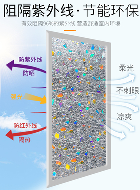 七彩阳台玻璃贴膜无胶静电