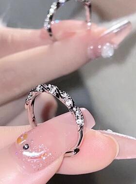 缠绕爱河碎指ins简约小众设计感轻奢气质精致百搭食指戒