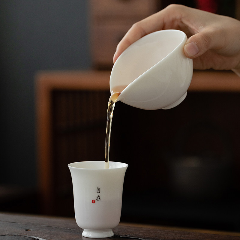 德化羊脂玉白瓷公道杯陶瓷大号茶海公平杯茶海茶具配件匀杯分茶器,淘宝优惠券,粉丝福利购,淘宝优惠卷