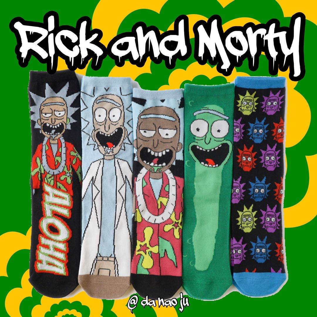 Rick and Morty 外贸订单长袜超得意卡通袜子超酷 - 图0