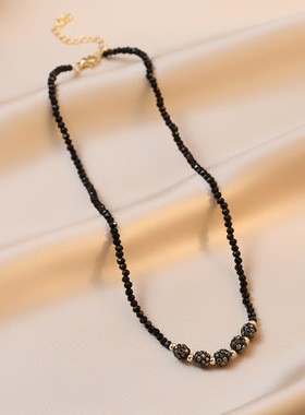 diyiy黑色水晶钻球韩版时尚设计