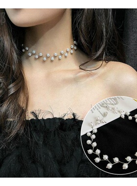 diy项新颈圈脖子时尚风珍珠项珍