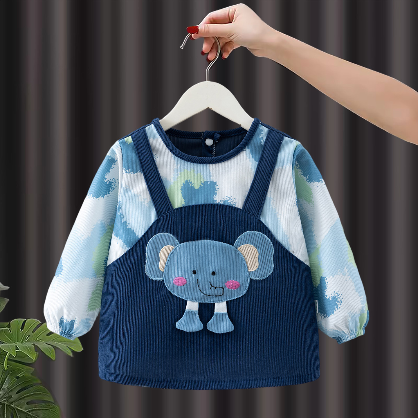 儿童罩衣秋冬长袖幼儿园女宝宝吃饭围兜外穿护衣男孩围裙辅食饭兜,淘宝优惠券,粉丝福利购,淘宝优惠卷