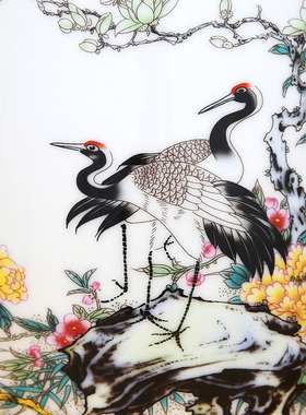 景德镇陶瓷器中式摆件客厅装饰品玄关工艺品办公室酒柜博古架花瓶