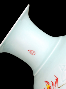 景德镇陶瓷器新中式粉彩花瓶工艺品客厅摆件家居博古架装饰品瓷瓶