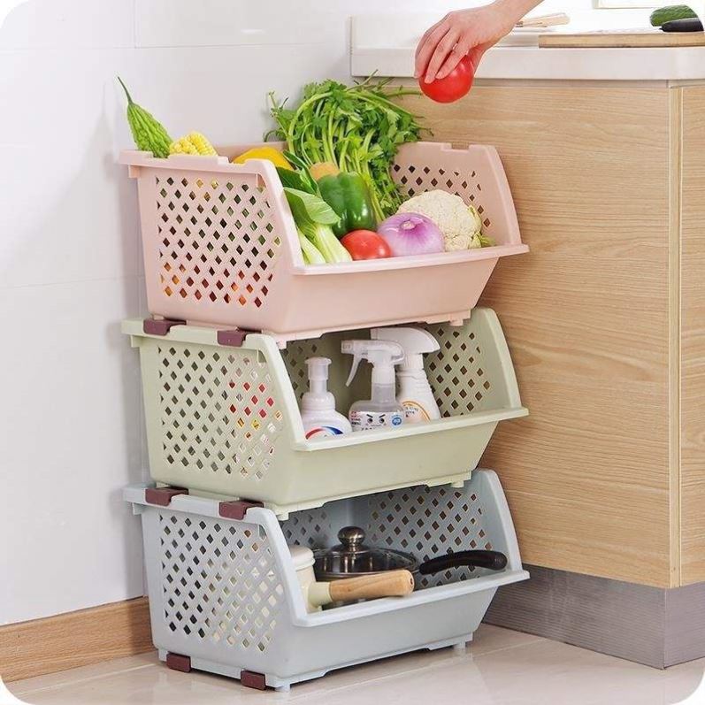 cabinet storage basket vegetable fruit baskets food - 图2